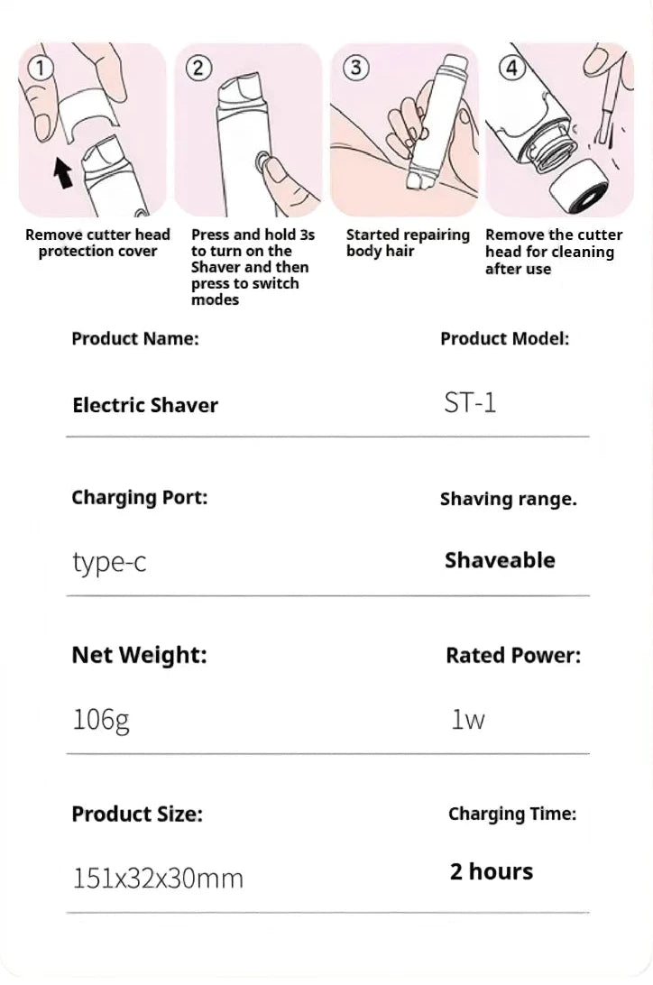 TrimGo 2 in 1 Portable Hair Remover